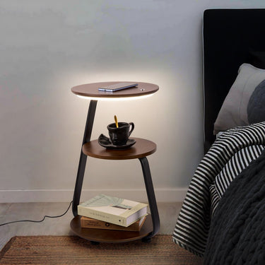 Smart Nightstand with Wireless Charger & Lamp - InspiredGrabs.com